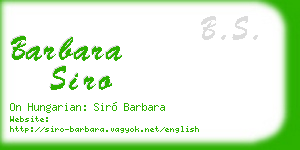 barbara siro business card