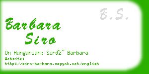 barbara siro business card